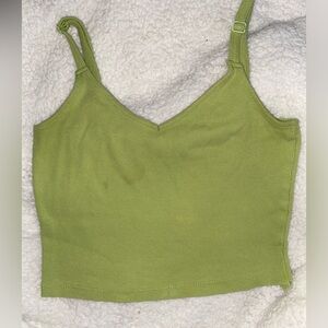Rue21 Green Cropped Tank Top
